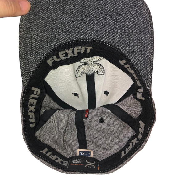 Hooey Dallas Cowboys Coach 2 Tone Grey Flexfit Ball Cap; Football Coach Hat - Picture 9 of 9